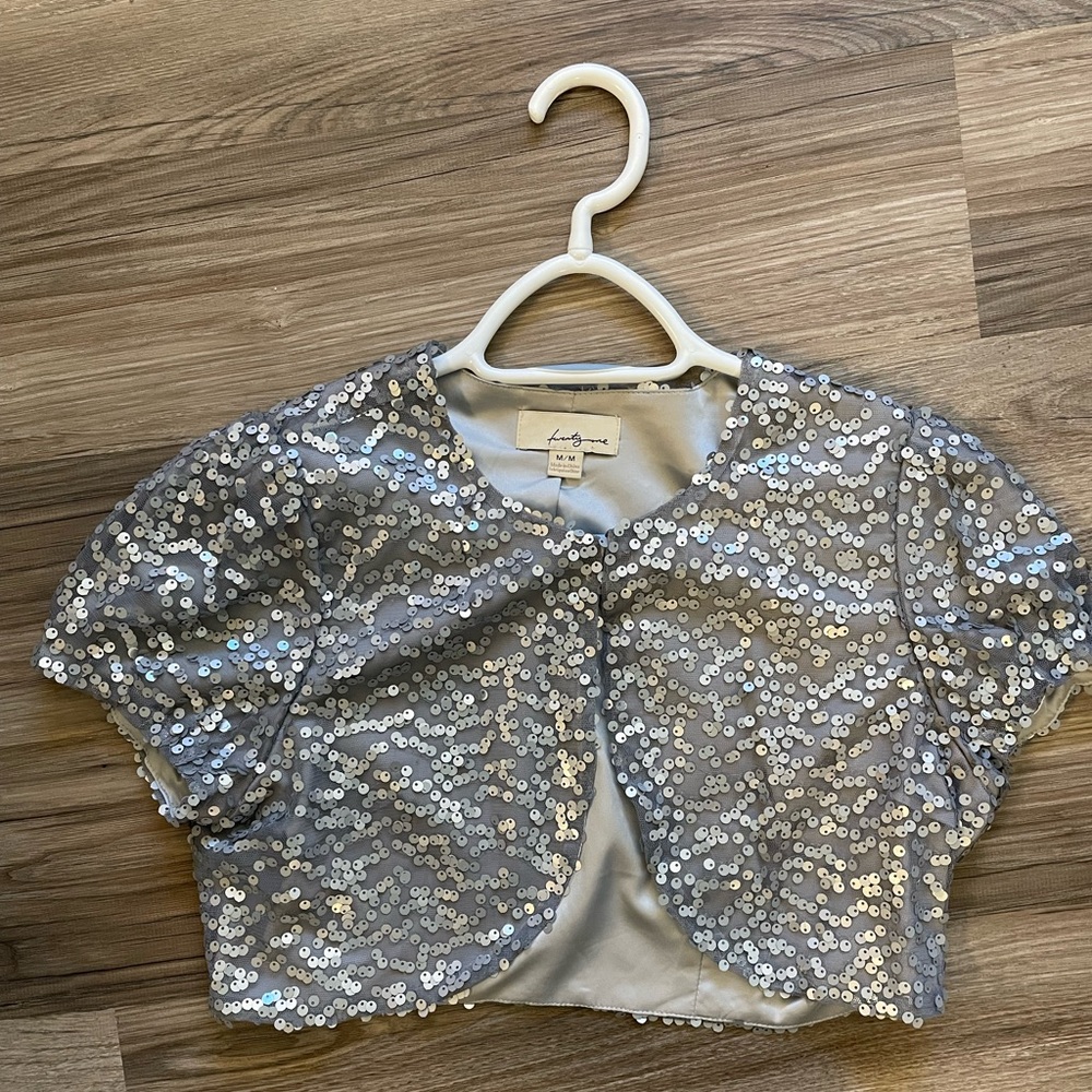Forever 21 silver sequin bolero size Medium circa 2005